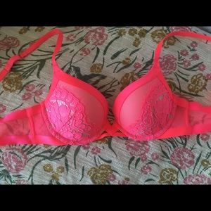 34C Very Sexy Push-up Bra Neon Pink
